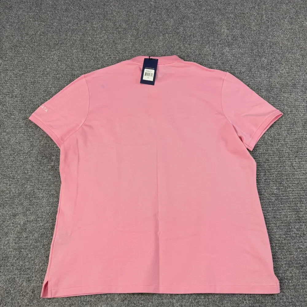 Ralph Lauren Golf Polo Shirt Mens XL Pink Classic Golf Fit Cascata Logo Short
